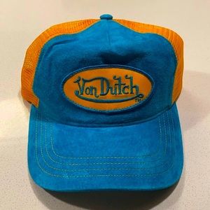 New Von Dutch Blue and Yellow Trucker hat
